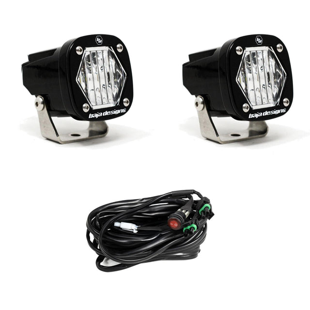 S1 Black LED Auxiliary Light Pod Pair Baja Designs Auxiliary Light  AXOPROS