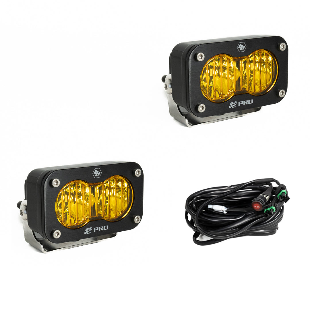 S2 Pro Black LED Auxiliary Light Pod Pair Baja Designs Auxiliary Light  AXOPROS