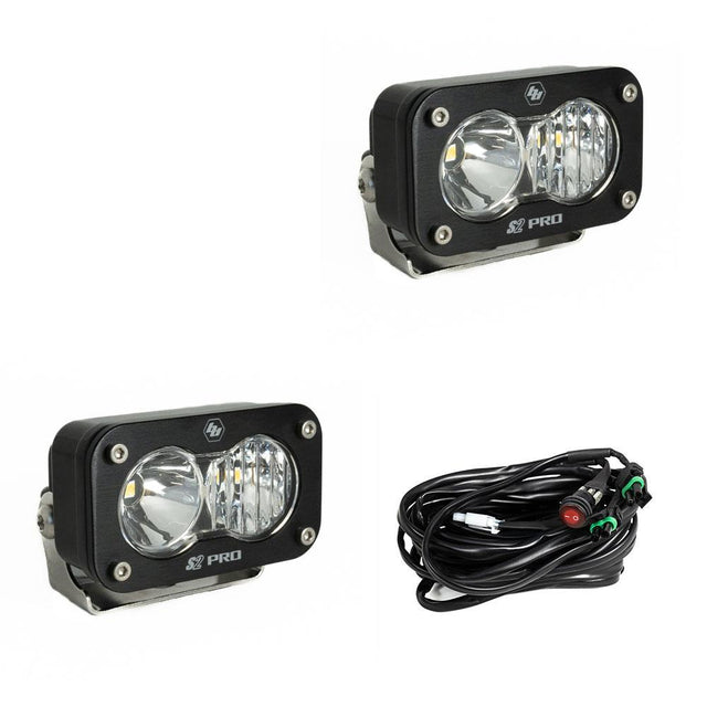 S2 Pro Black LED Auxiliary Light Pod Pair Baja Designs Auxiliary Light  AXOPROS