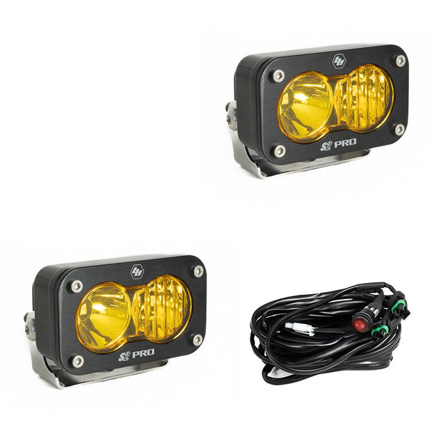 S2 Pro Black LED Auxiliary Light Pod Pair Baja Designs Auxiliary Light  AXOPROS