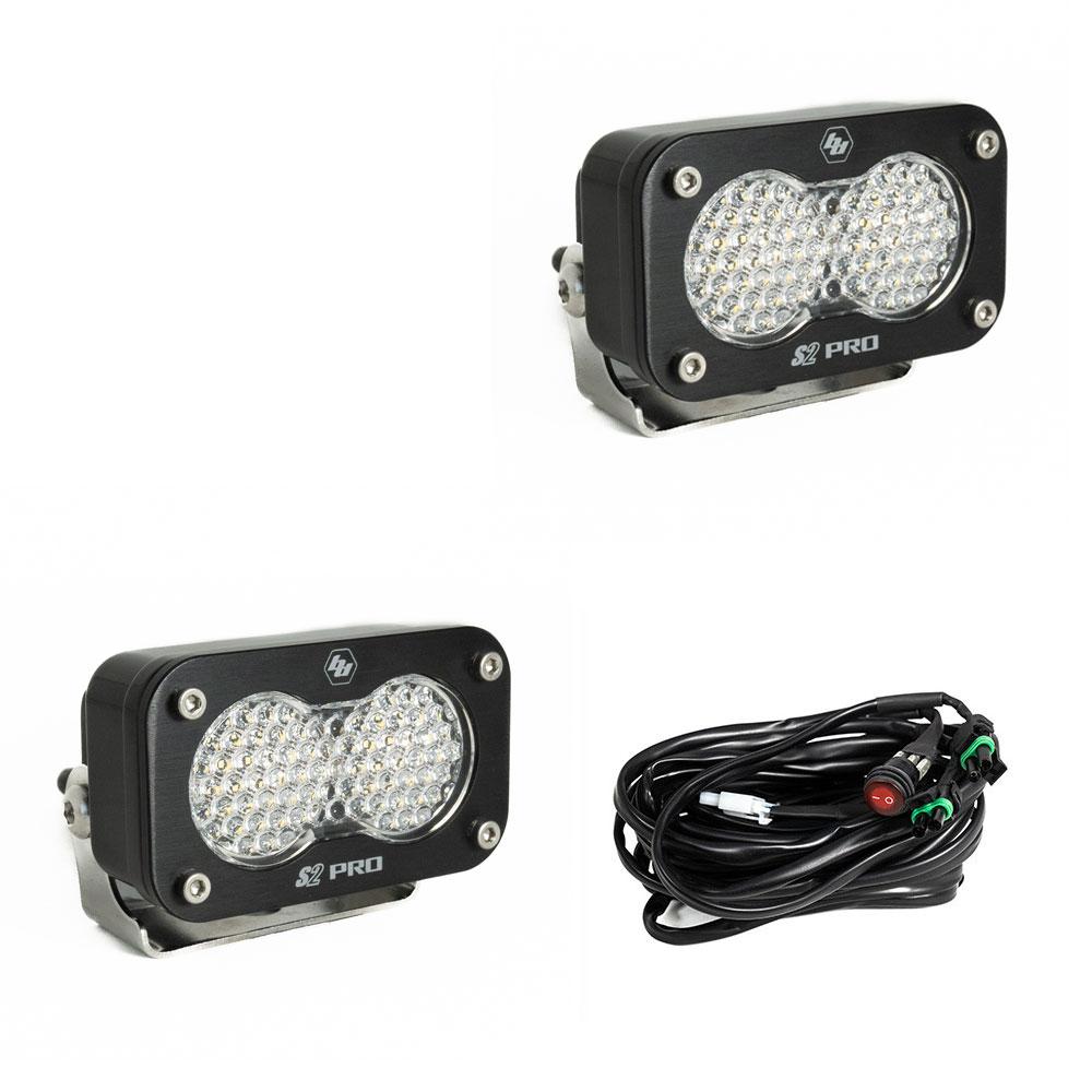 S2 Pro Black LED Auxiliary Light Pod Pair Baja Designs Auxiliary Light  AXOPROS