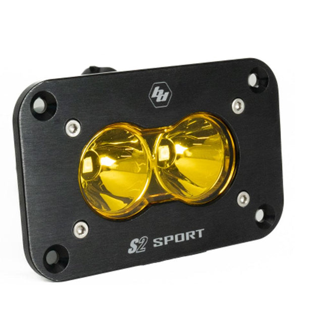 S2 Sport Black Flush Mount LED Auxiliary Light Pod Baja Designs Auxiliary Light  AXOPROS