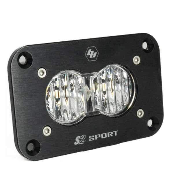 S2 Sport Black Flush Mount LED Auxiliary Light Pod Baja Designs Auxiliary Light  AXOPROS