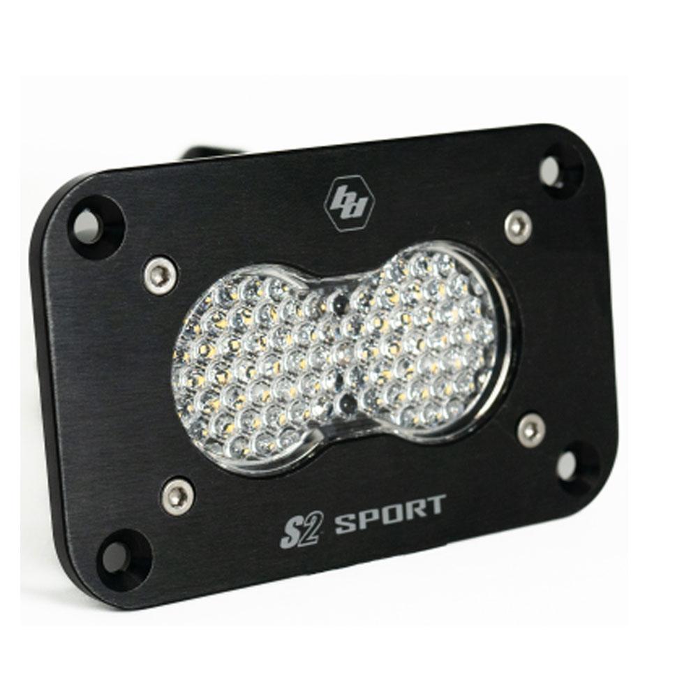 S2 Sport Black Flush Mount LED Auxiliary Light Pod Baja Designs Auxiliary Light  AXOPROS