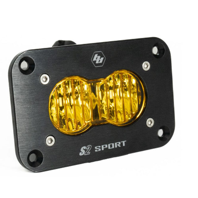 S2 Sport Black Flush Mount LED Auxiliary Light Pod Baja Designs Auxiliary Light  AXOPROS