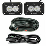 S2 Sport Black Flush Mount LED Light Pod Reverse Kit Baja Designs Auxiliary Light  AXOPROS