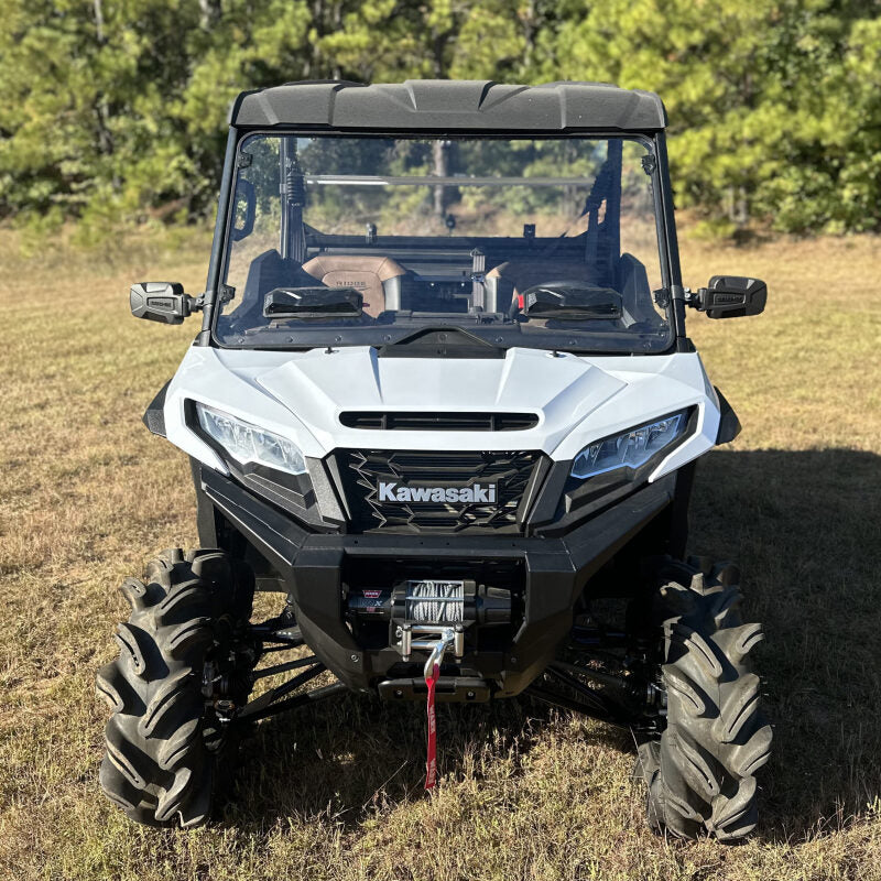 Seizmik 24+Kawasaki Ridge Ranch Tool Less Windshield - UV Seizmik Windshields  AXOPROS