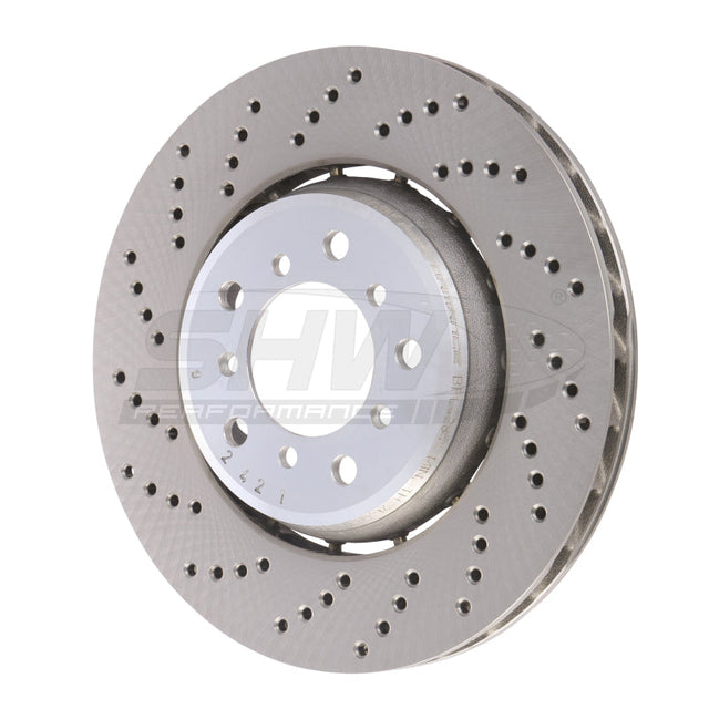 SHW 01-06 BMW M3 3.2L Left Front Drilled Lightweight Brake Rotor (European Model) (34112282801) SHW Performance Brake Rotors - Drilled  AXOPROS