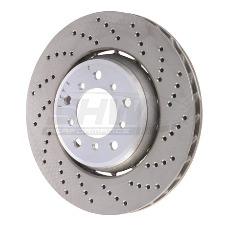 SHW 01-06 BMW M3 3.2L Right Front Drilled Lightweight Brake Rotor (European Model) (34112282802) SHW Performance Brake Rotors - Drilled  AXOPROS