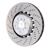 SHW 13-16 BMW M5 4.4L Left Front Cross-Drilled Lightweight Brake Rotor (34112284101) SHW Performance Brake Rotors - Drilled  AXOPROS