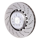 SHW 13-16 BMW M5 4.4L Right Front Cross-Drilled Lightweight Brake Rotor (34112284102) SHW Performance Brake Rotors - Drilled  AXOPROS
