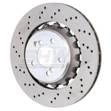 SHW 15-18 BMW M3 3.0L Left Rear Cross-Drilled Lightweight Brake Rotor (34212284811) SHW Performance Brake Rotors - Drilled  AXOPROS