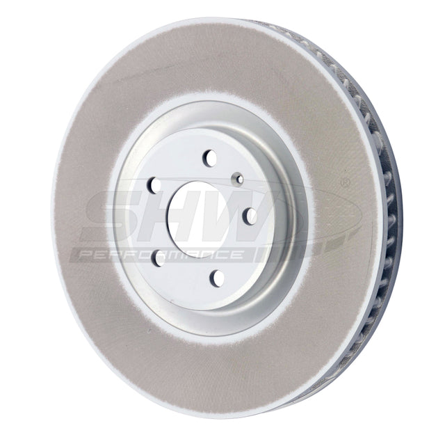 SHW 20-21 Porsche Macan GTS 2.9L Right Front Smooth Monobloc Brake Rotor (95B615302AA) SHW Performance Brake Rotors - OE  AXOPROS