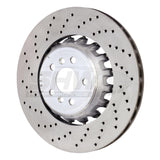 SHW 2020 BMW X5 M 4.4L Left Rear Cross-Drilled Lightweight Brake Rotor (34208074285) SHW Performance Brake Rotors - Drilled  AXOPROS