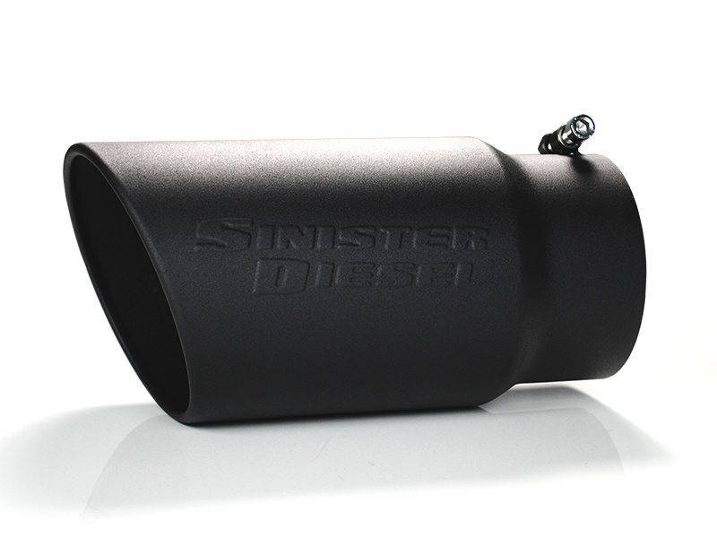 Sinister Diesel Universal Black Ceramic Coated Stainless Steel Exhaust Tip (5in to 6in) Sinister Diesel Tips  AXOPROS
