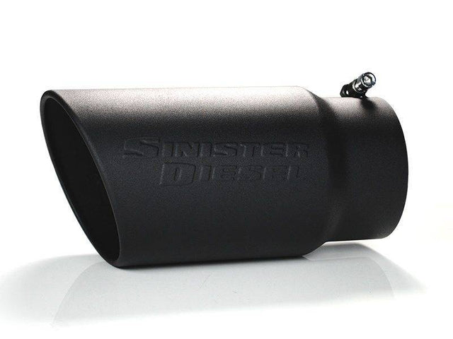 Sinister Diesel Universal Black Ceramic Coated Stainless Steel Exhaust Tip (5in to 6in) Sinister Diesel Tips  AXOPROS