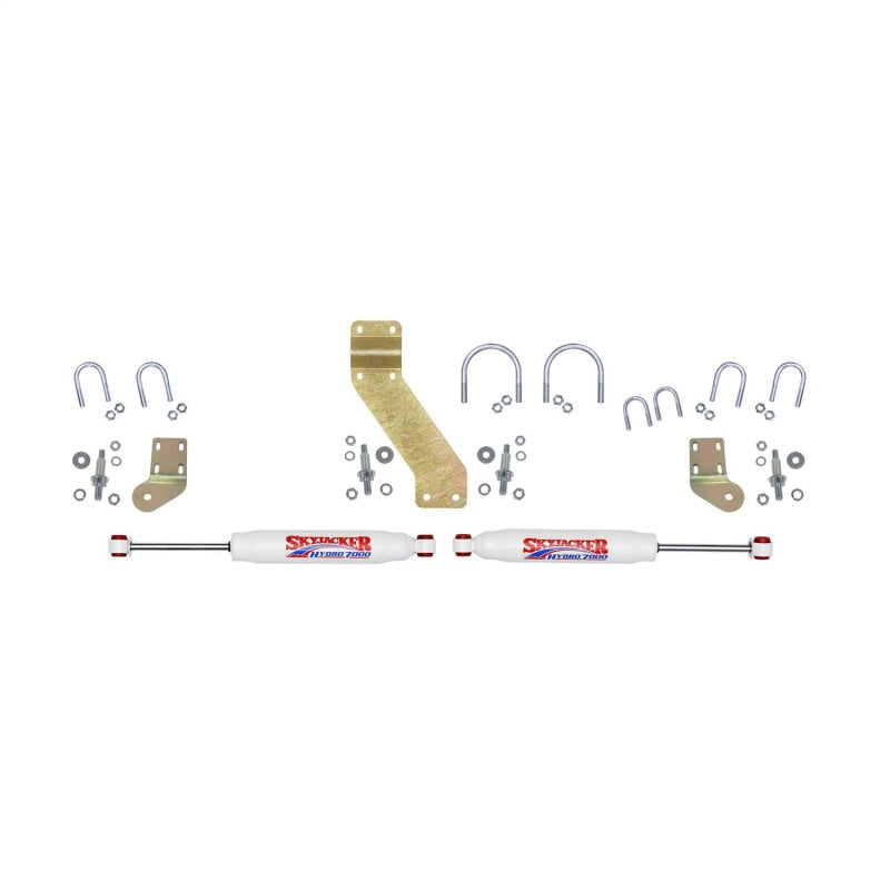 Skyjacker 66-77 Ford Bronco 4WD 7000 Dual Stabilizer Kit w/ White Cylinders Skyjacker Steering Dampers  AXOPROS