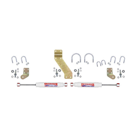 Skyjacker 66-77 Ford Bronco 4WD 7000 Dual Stabilizer Kit w/ White Cylinders Skyjacker Steering Dampers  AXOPROS