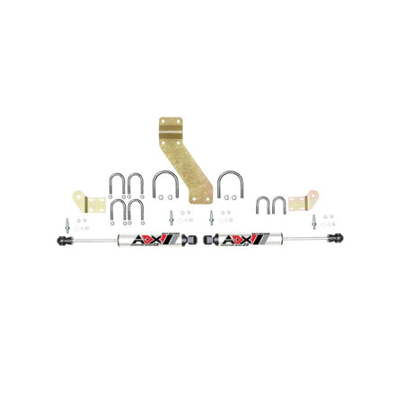 Skyjacker 66-77 Ford Bronco 4WD ADX 2.0 Dual Stabilizer Kit w/ CNC Machined Polished Alum. Cylinders Skyjacker Steering Dampers  AXOPROS