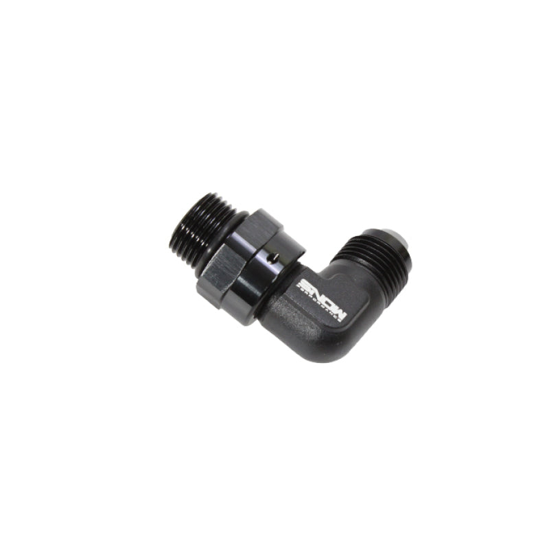 Snow -8 ORB to -8AN 90 Degree Swivel Fitting (Black) Snow Performance Fittings  AXOPROS
