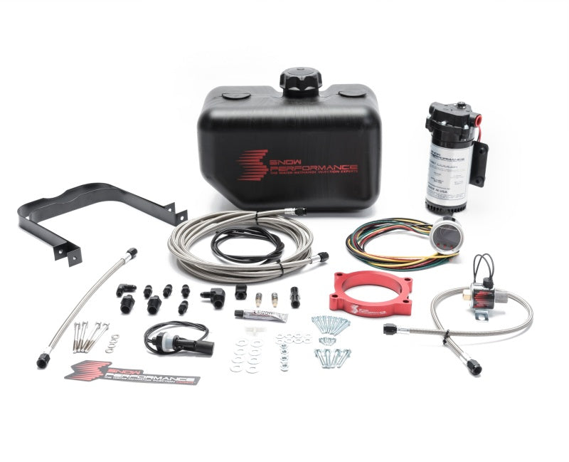 Snow Performance 10-15 Camaro Stg 2 Boost Cooler F/I Water Injection Kit (SS Braided Line & 4AN) Snow Performance Water Meth Kits  AXOPROS