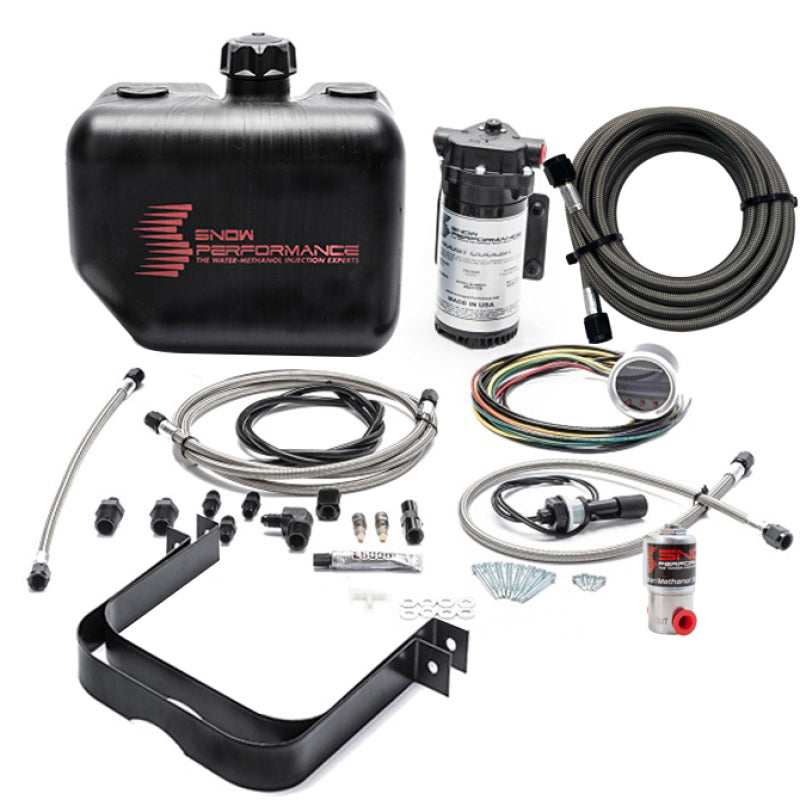 Snow Performance 2.5 Boost Cooler Water Methanol Injection Kit w/ SS Brd Line & 4AN Fittings Snow Performance Water Meth Kits  AXOPROS