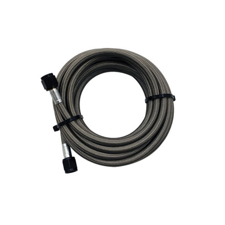Snow Performance 5ft Stainless Steel Braided Water Line (4AN Black) Snow Performance Injection Pump Components  AXOPROS