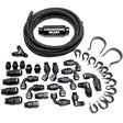 Snow Performance 8AN Braided Stainless Fuel Line Kit - Black Line Snow Performance Injection Pump Components  AXOPROS