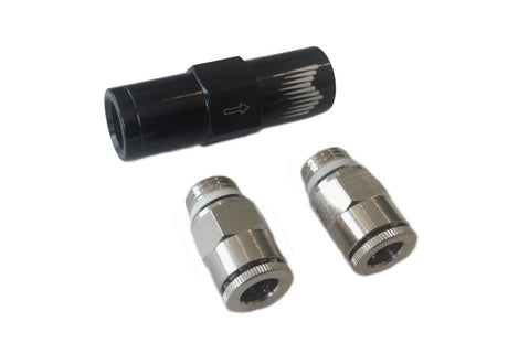 Snow Performance High Flow Water Check Valve Quick-Connect Fittings (For 1/4in. Tubing) Snow Performance Fittings  AXOPROS
