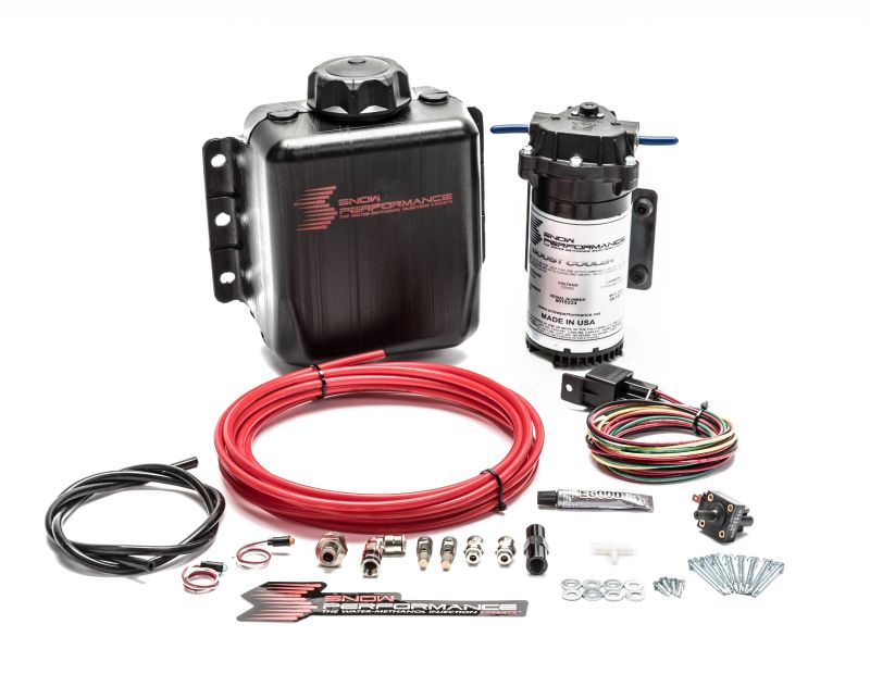 Snow Performance Stg 1 Boost Cooler TD Water Injection Kit (Incl. Red Hi-Temp Tubing/Quick Fittings) Snow Performance Water Meth Kits  AXOPROS