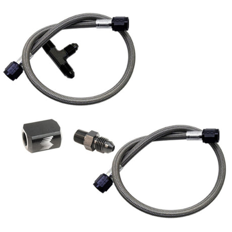 Snow Performance Water Dual Nozzle Upgrade SS Braided Line (For 4AN SS Braided Line Kit) Snow Performance Injection Pump Components  AXOPROS