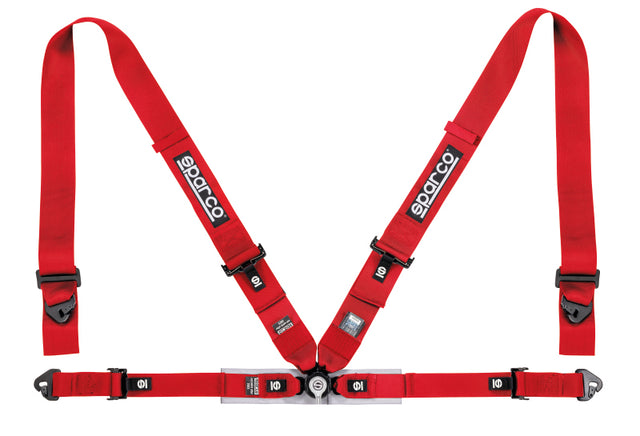 Sparco Belt 4Pt 3in/2in Competition Harness - Red SPARCO Seat Belts & Harnesses  AXOPROS