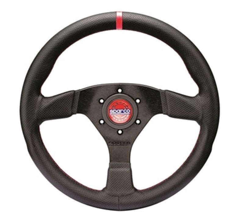 Sparco Steering Wheel R383 Champion Black Leather / Black Stitching SPARCO Steering Wheels  AXOPROS