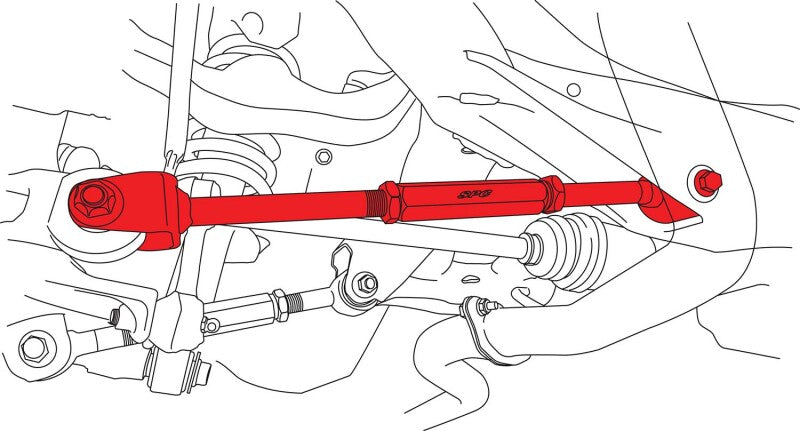 SPC Performance 00-09 Subaru Outback Rear Adjustable Toe Arm SPC Performance Alignment Kits  AXOPROS