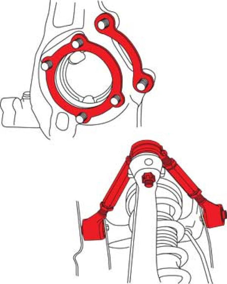 SPC Performance 03-08 Nissan 350Z/03-07 Infiniti G35 Front Adjustable Control Arms SPC Performance Control Arms  AXOPROS