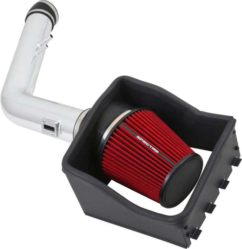 Spectre 11-14 Ford F250/350 V8-6.2L F/I Air Intake Kit - Polished w/Red Filter Spectre Cold Air Intakes  AXOPROS