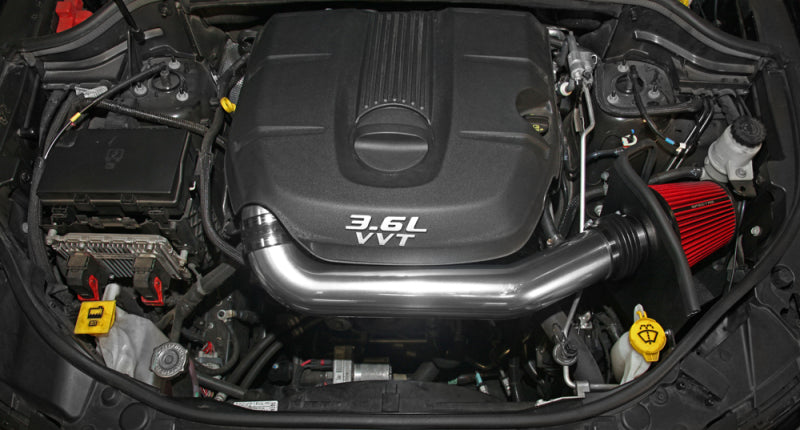 Spectre 11-15 Jeep Grand Cherokee V6-3.6L F/I Air Intake Kit - Polished w/Red Filter Spectre Cold Air Intakes  AXOPROS