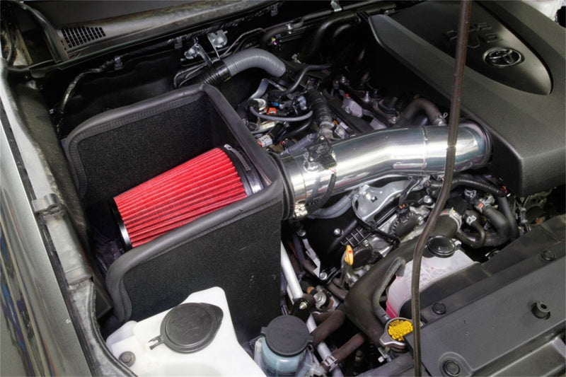 Spectre 16-18 Toyota Tacoma V6-3.5L F/I Air Intake Kit - Polished w/Red Filter Spectre Cold Air Intakes  AXOPROS