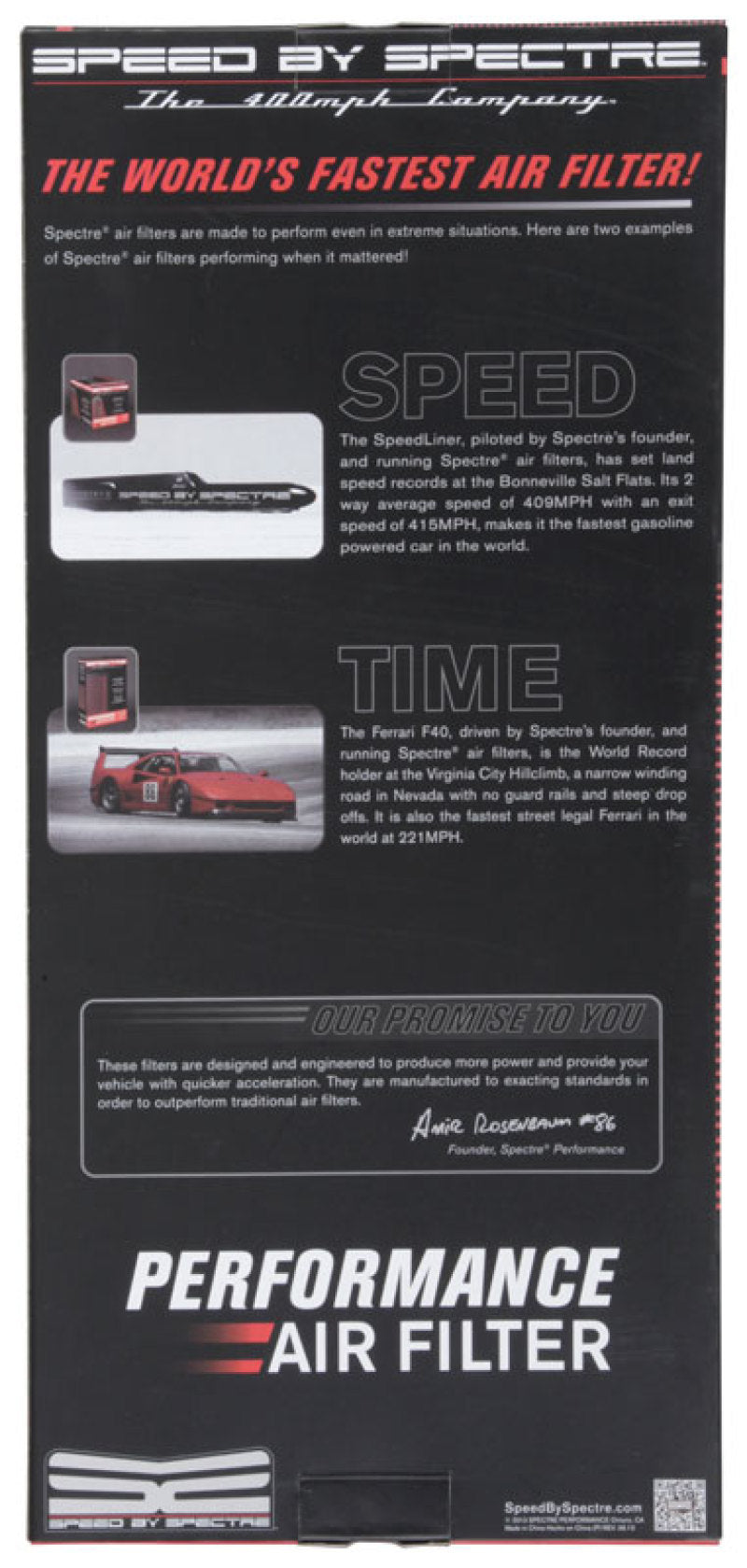 Spectre 2007 Chevy Camaro 3.8L/5.7L V6/V8 F/I Replacement Panel Air Filter Spectre Air Filters - Drop In  AXOPROS