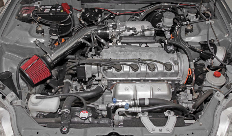 Spectre 92-00 Honda Civic L4-1.6L F/I Air Intake Kit - Polished w/Red Filter Spectre Cold Air Intakes  AXOPROS