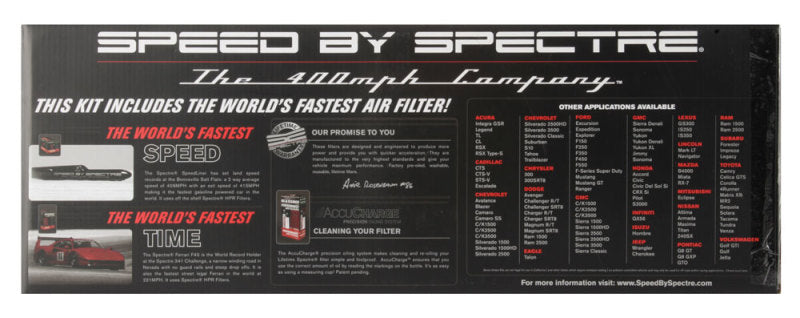 Spectre 94-01 Dodge RAM 1500/2500 V8-5.2/5.9L F/I Air Intake Kit - Polished w/Red Filter Spectre Cold Air Intakes  AXOPROS
