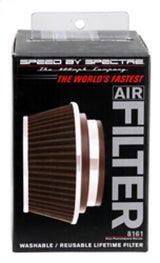 Spectre Adjustable Conical Air Filter 2-1/2in. Tall (Fits 3in. / 3-1/2in. / 4in. Tubes) - Black Spectre Air Filters - Universal Fit  AXOPROS