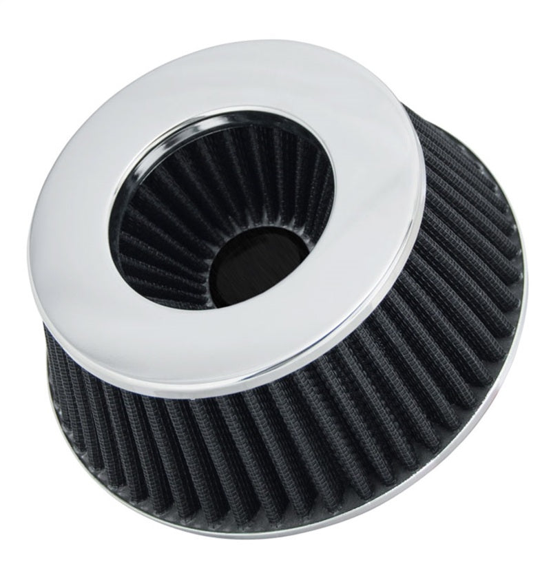 Spectre Adjustable Conical Air Filter 2-1/2in. Tall (Fits 3in. / 3-1/2in. / 4in. Tubes) - Black Spectre Air Filters - Universal Fit  AXOPROS