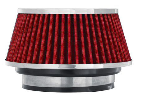 Spectre Adjustable Conical Air Filter 2-1/2in. Tall (Fits 3in. / 3-1/2in. / 4in. Tubes) - Red Spectre Air Filters - Universal Fit  AXOPROS