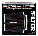 Spectre Adjustable Conical Air Filter 5-1/2in. Tall (Fits 3in. / 3-1/2in. / 4in. Tubes) - Black Spectre Air Filters - Universal Fit  AXOPROS