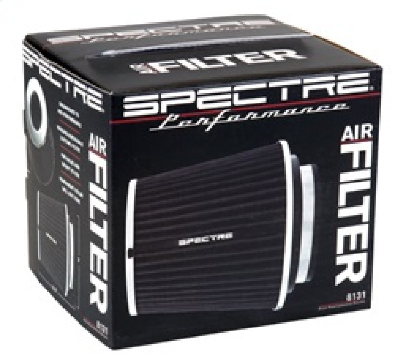 Spectre Adjustable Conical Air Filter 5-1/2in. Tall (Fits 3in. / 3-1/2in. / 4in. Tubes) - Black Spectre Air Filters - Universal Fit  AXOPROS