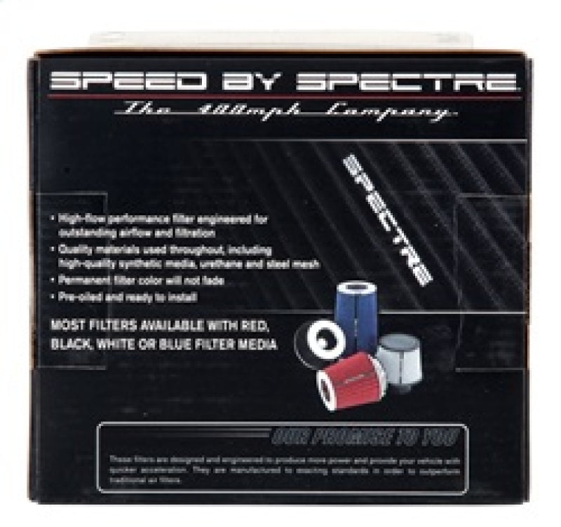 Spectre Adjustable Conical Air Filter 5-1/2in. Tall (Fits 3in. / 3-1/2in. / 4in. Tubes) - Black Spectre Air Filters - Universal Fit  AXOPROS