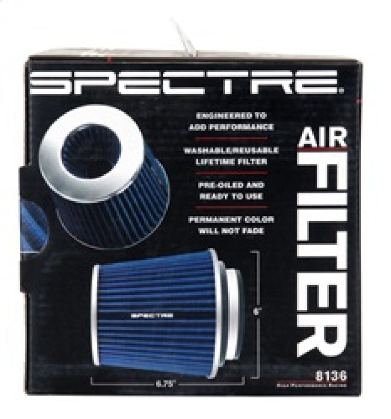 Spectre Adjustable Conical Air Filter 5-1/2in. Tall (Fits 3in. / 3-1/2in. / 4in. Tubes) - Blue Spectre Air Filters - Universal Fit  AXOPROS