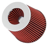 Spectre Adjustable Conical Air Filter 5-1/2in. Tall (Fits 3in. / 3-1/2in. / 4in. Tubes) - Red Spectre Air Filters - Universal Fit  AXOPROS