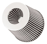 Spectre Adjustable Conical Air Filter 5-1/2in. Tall (Fits 3in. / 3-1/2in. / 4in. Tubes) - White Spectre Air Filters - Universal Fit  AXOPROS